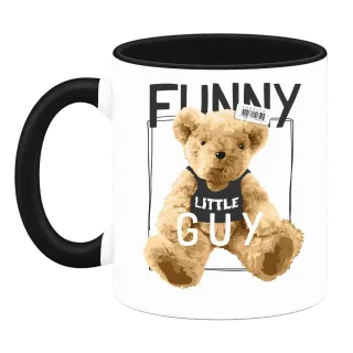 Мече Funny Little Guy върху чаша